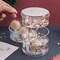 Clear Jewelry Box, Ring Earrings Necklace Bracelet Bangle Watch Jewelry Storage Box for Women, 4-Layer Rotating Travel Jewelry Tray Case with Lid,4.5 * 4.5 * 7 inch